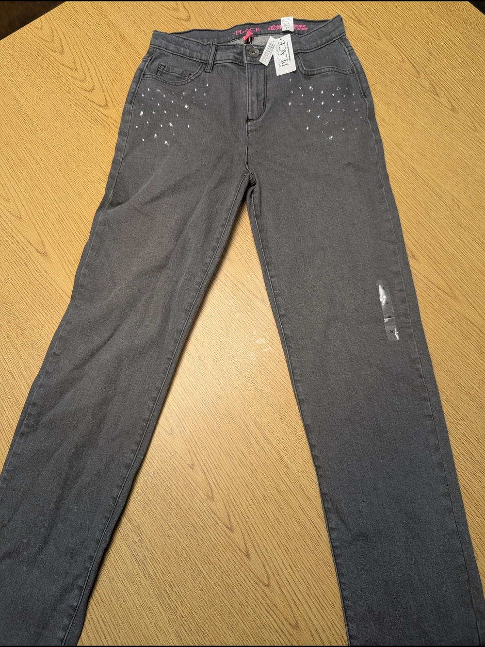 The Children's Place Dark Gray Skinny Jeans with Stud Accents